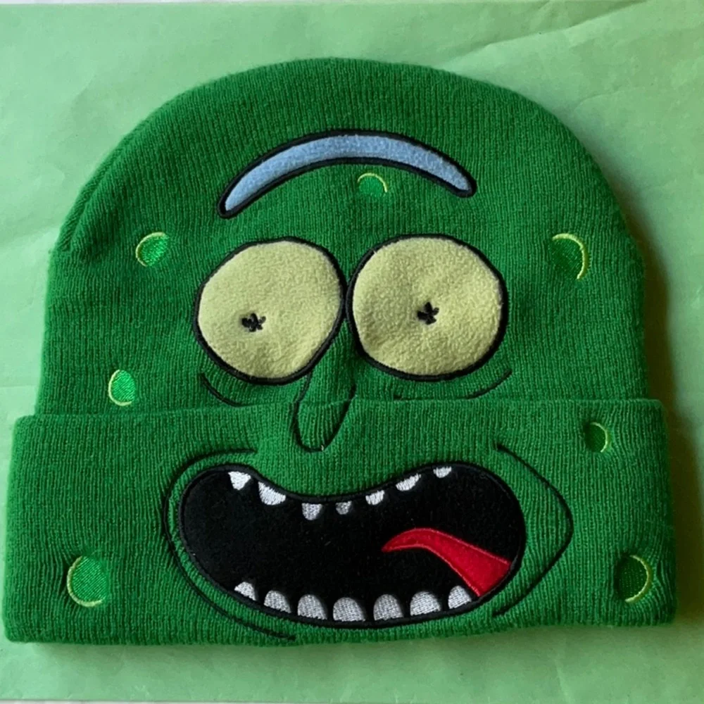 💚 RICK and MORTY™️ PICKLE ROCK RICK BEENIE 💚 - Picture 14 of 16